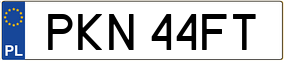 Trailer License Plate
